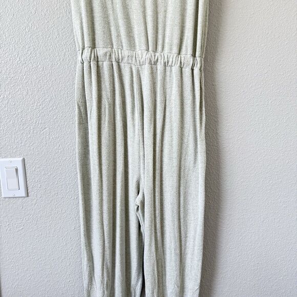 7 For All Mankind GREEN Womens Loungewear Jersey Jumpsuit Sleeveless Size M - Picture 10 of 11